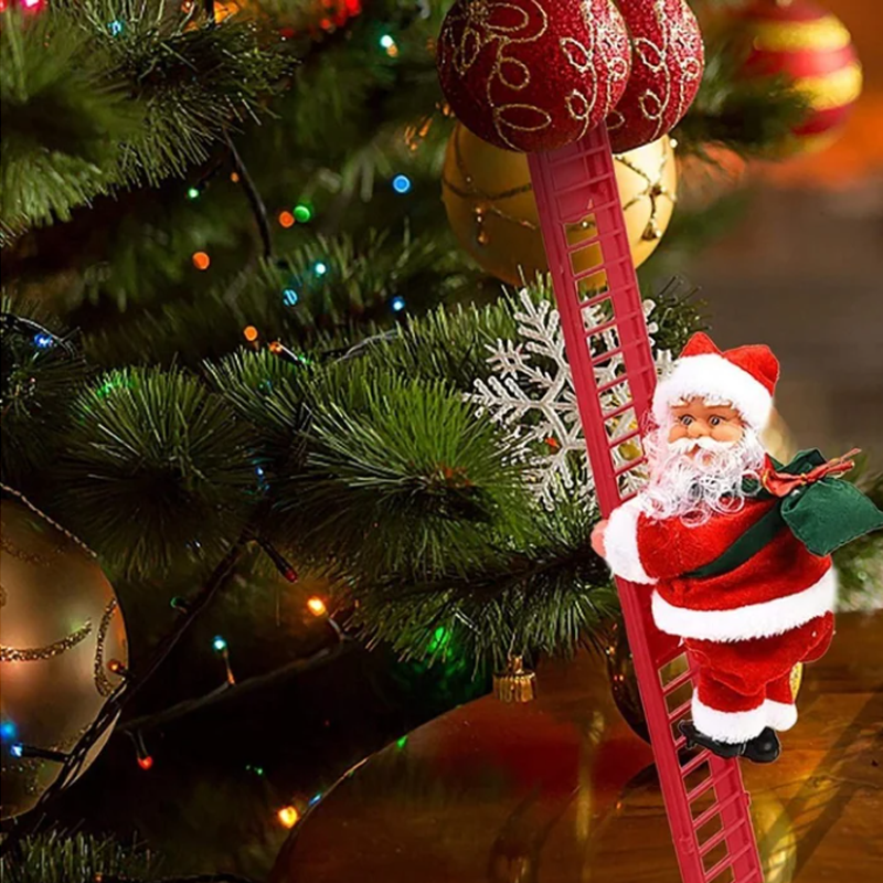 Frendorf | 🎅Elektrischer Weihnachtsmann mit Leiter und Musik