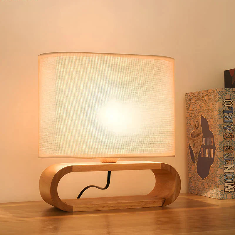 Frendorf | LumiWood – Moderne Tischlampe mit einzigartigem Holzfuß