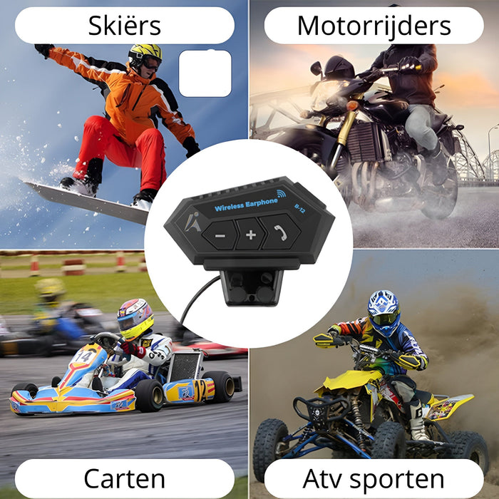 Frendorf | Drahtloser Motorhelm-Headset | Sicher Kommunizieren und Fahren | Immer Verbunden