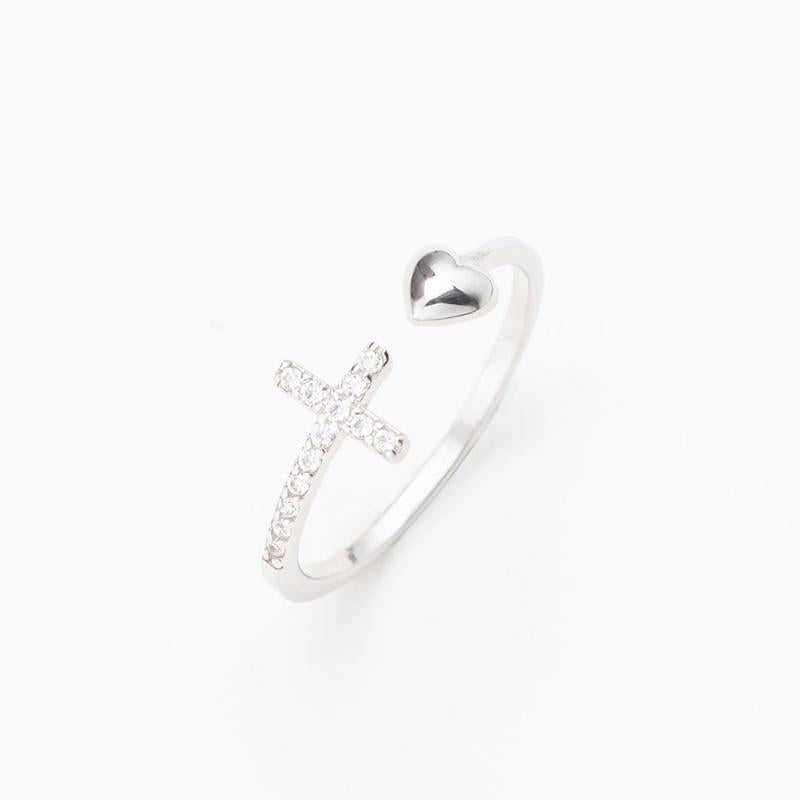 Frendorf | Love S925 Sterling Silber Kreuz Ring