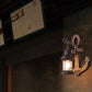 Vintage Anker LED Wandleuchte - Industrie Metall & Holz für Esszimmer/Wohnzimmer