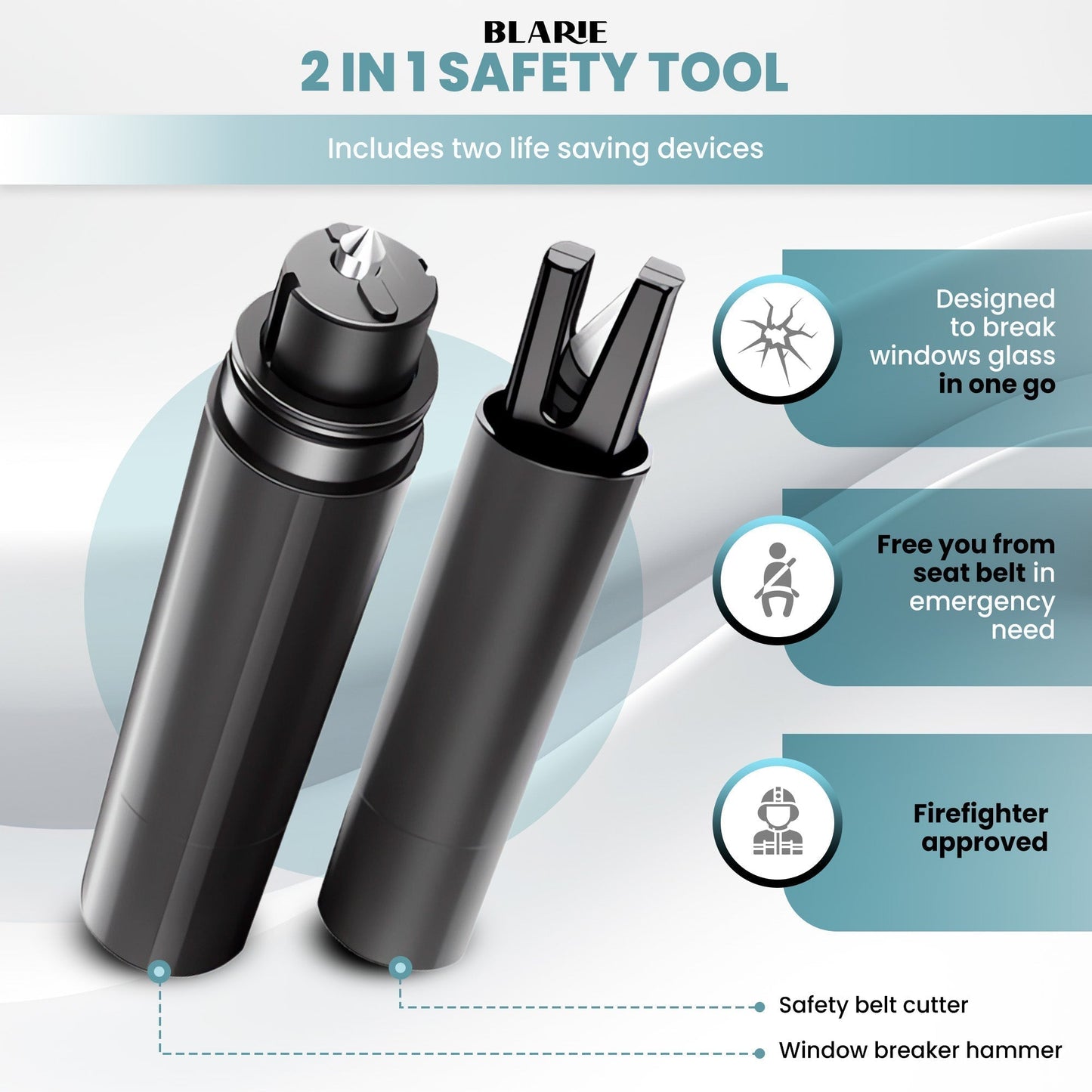 Frendorf | Auto Sicherheits Hammer – Essentielles Auto Fluchtwerkzeug & Fensterbrecher für Notsituationen