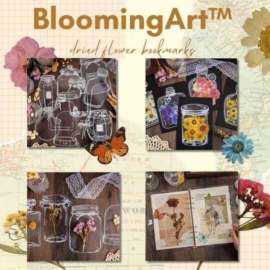 Frendorf | BloomingArt | Transparente DIY-Lesezeichen (Satz mit 80 Stück)