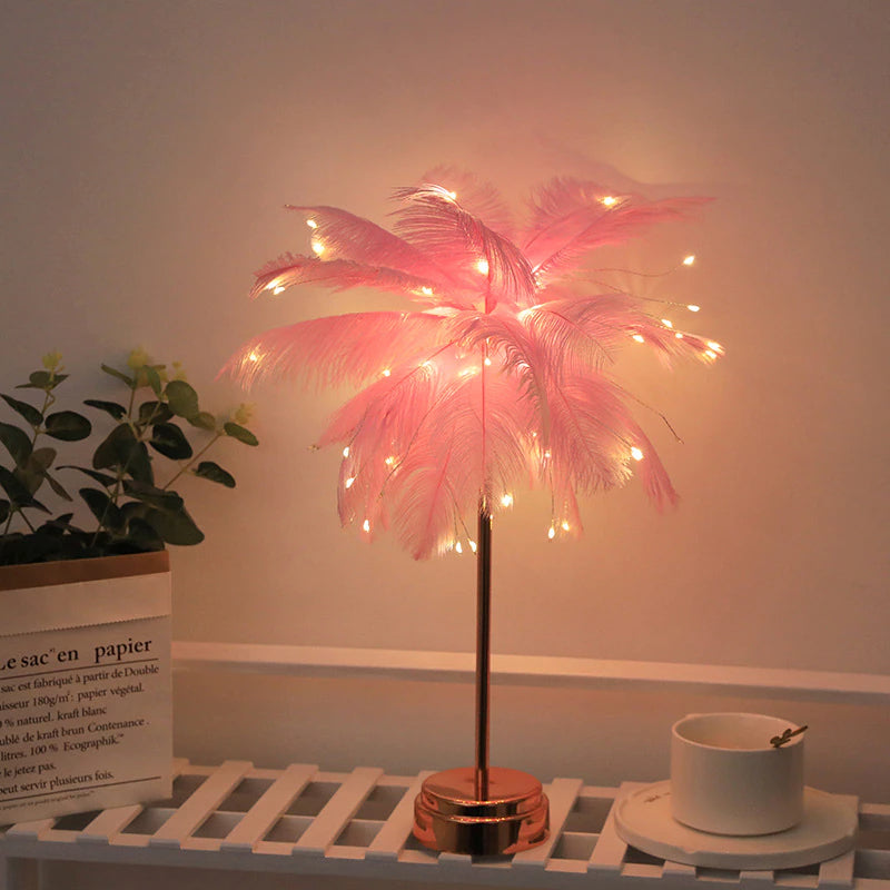 Kreative Baum feder tischlampe
