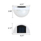 Frendorf | SolarCrest LED Wandleuchte | Halbkreis-Design | Solarbetrieben | Wasserdicht | Zaun- und Außenbeleuchtung