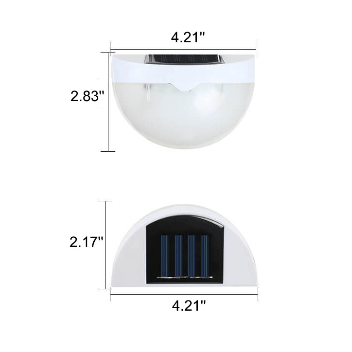 Frendorf | SolarCrest LED Wandleuchte | Halbkreis-Design | Solarbetrieben | Wasserdicht | Zaun- und Außenbeleuchtung