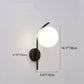 Frendorf | GlobeArc Nordic LED Wandleuchte | Glas-Kugel | 1-flammig | Modernes Design | Deko für Zuhause