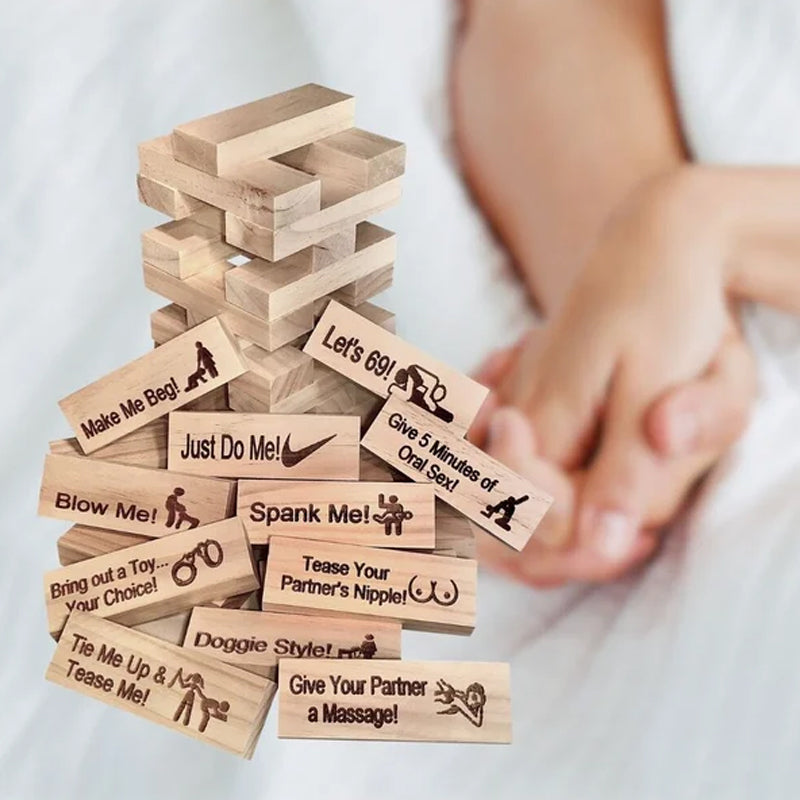 Super Naughty Block Tower Jenga Spiel