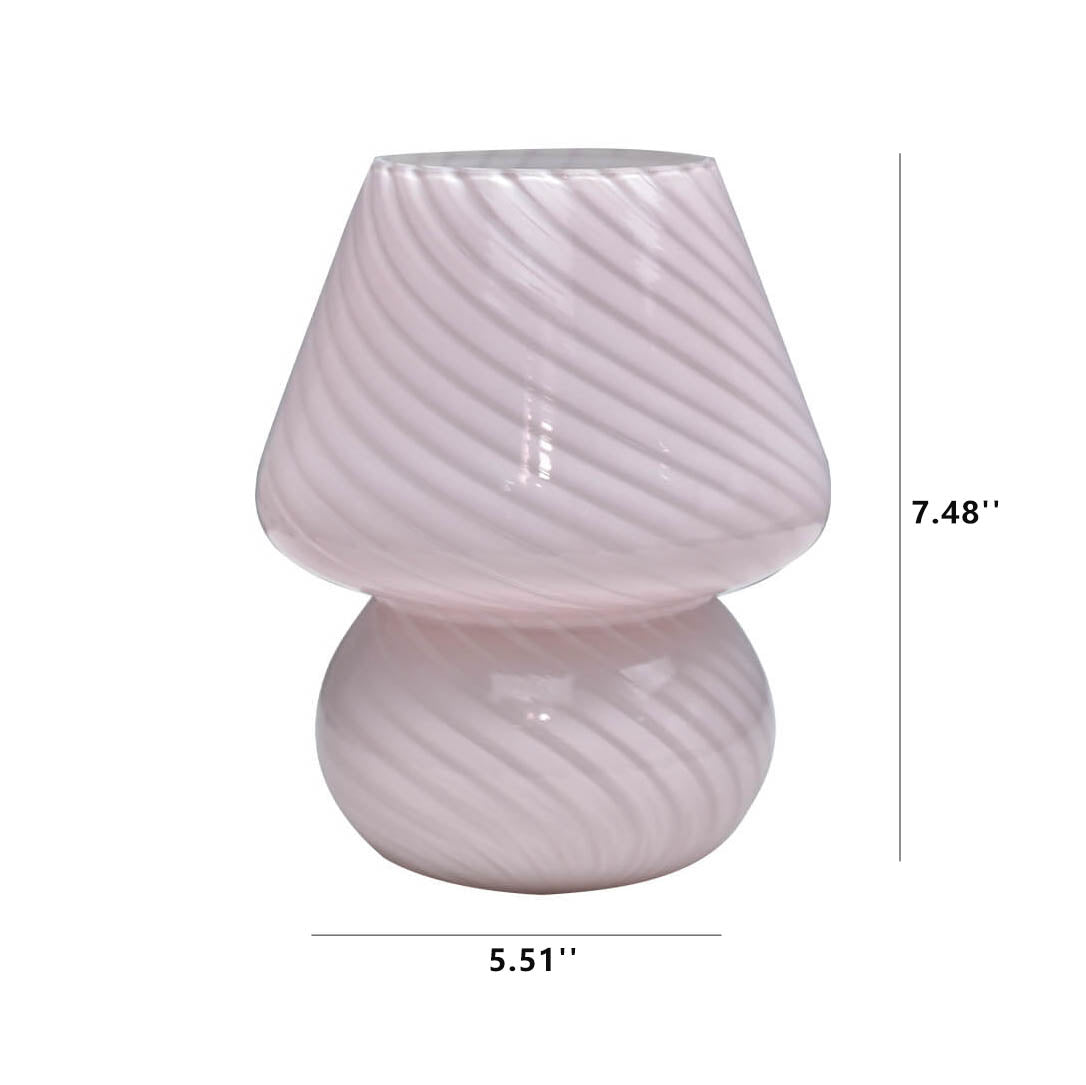 Kreative Glas-Pilz 1-Licht LED Nachtlicht Tischlampe