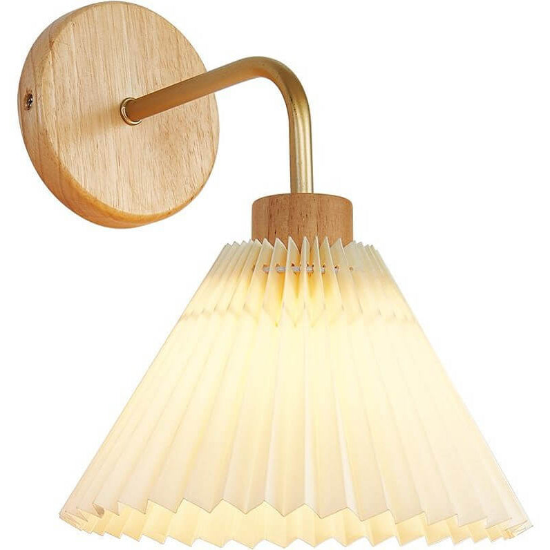 Frendorf | LumaShade Minimalistische Wandleuchte | Plissee-Schirm | Modernes Design | Dekorative Beleuchtung