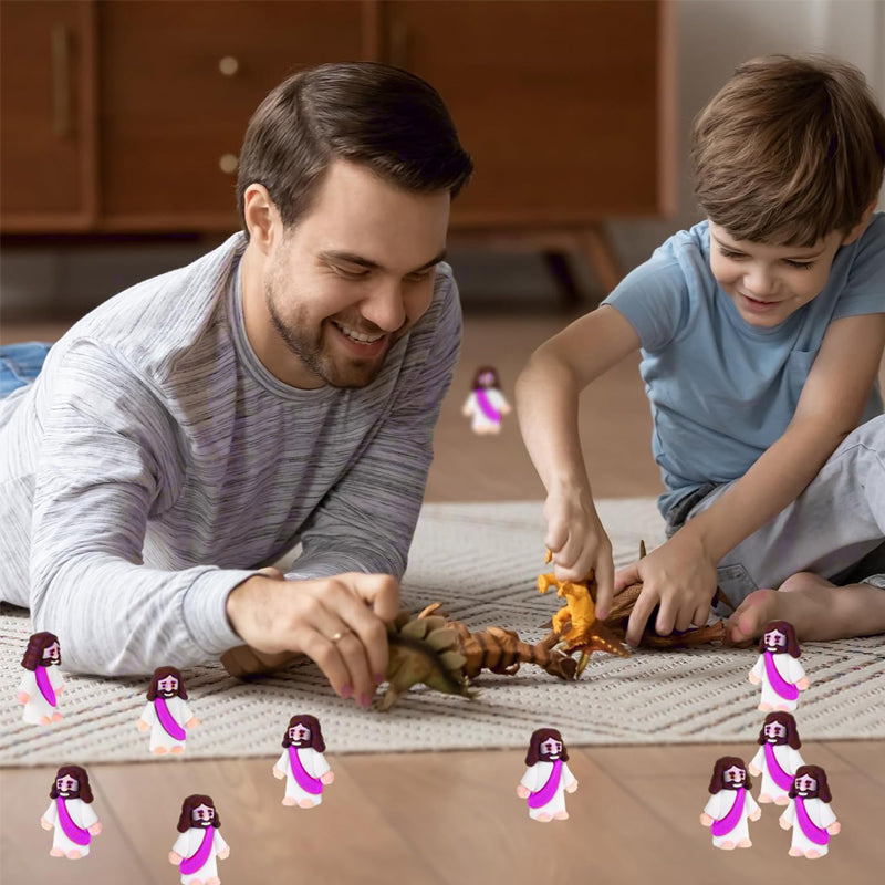 Frendorf | 24 Stück Mini-Jesus-Figuren für Osterdekorationen