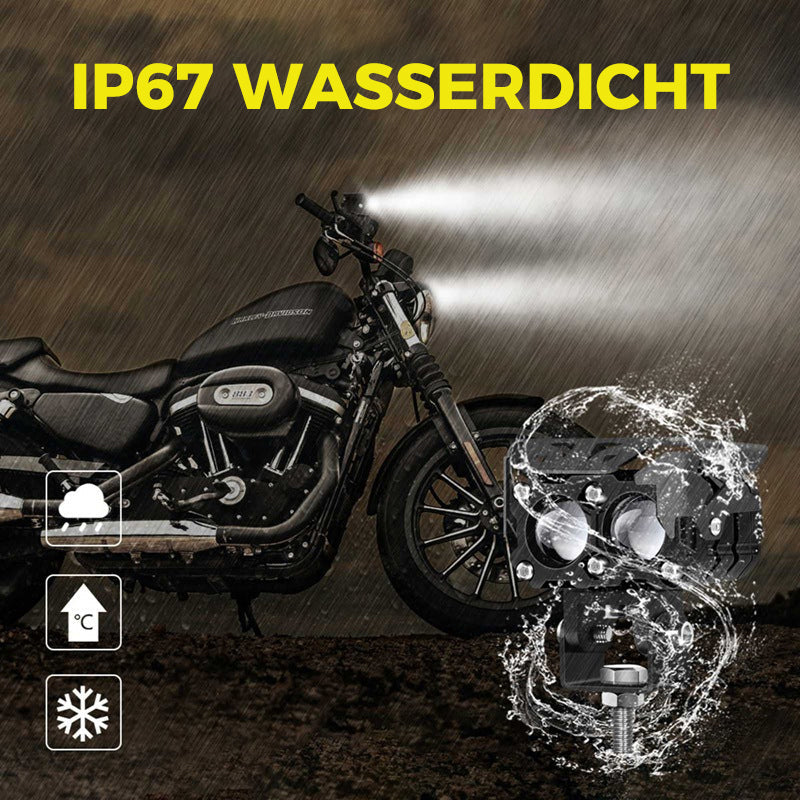 Frendorf | Motorrad fahrende LED-Zusatzscheinwerfer