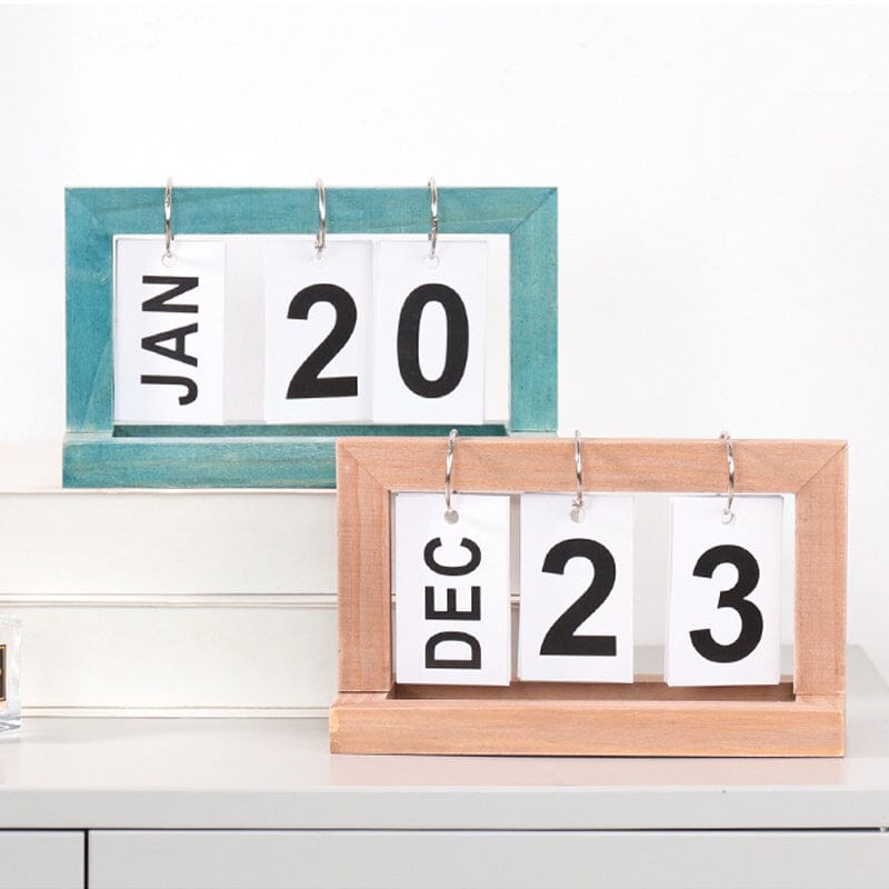 Frendorf | Dutch Teak Holz Schreibtischkalender