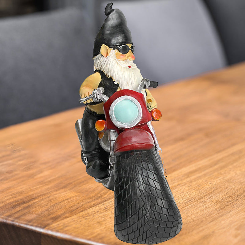 Frendorf | Die Biker Gnom Statue Mini Garten Dekoration