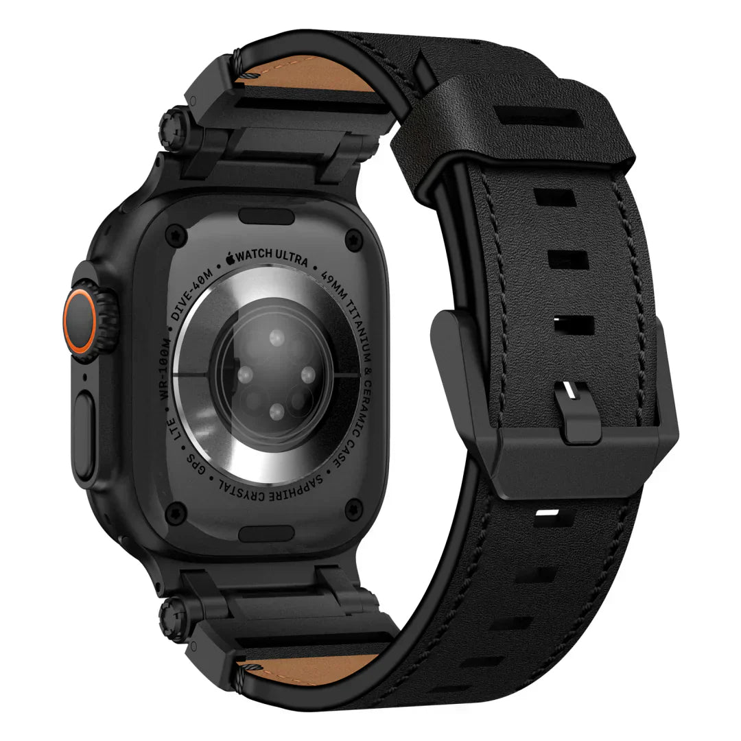 Frendorf | Neues Titan-Metallkopf-Lederarmband für die Apple Watch
