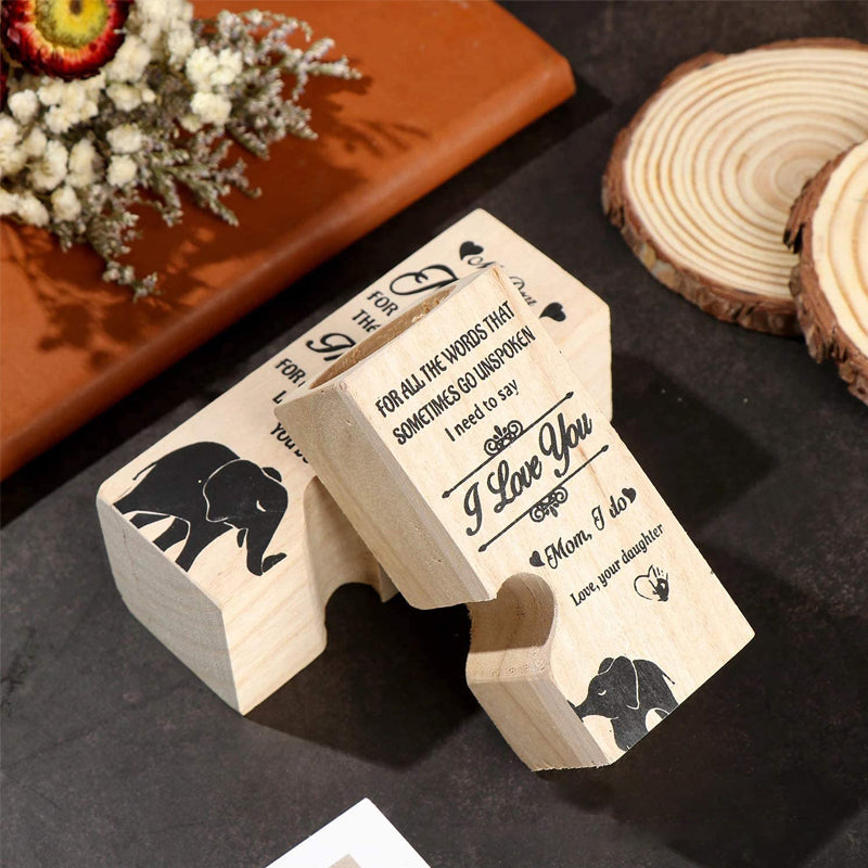 Frendorf | Smile A Lot More - Holzkerzenhalter mit Kerze Geschenk für Ihre Lieben