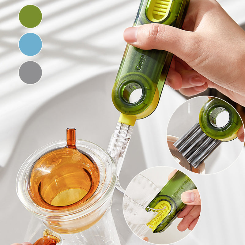 Frendorf | 3 in 1 Reinigungsbürste Multifunktionale Flaschen Spaltenreiniger Bürste