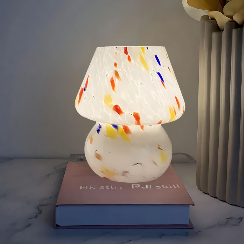 MarbleMush | Vintage LED Tischlampe für Schlafzimmer und stilvolle Innenraumgestaltung