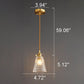 Frendorf | Bellux Glas Pendelleuchte | Modernes Glockenschirmdesign | Messingoptik | 1-flammig | Luxuriöse Beleuchtung