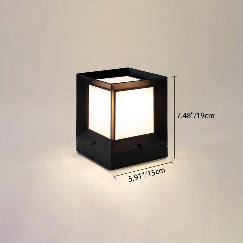 Frendorf | LumeEdge LED Solarleuchte | Quadratisches Design | Wasserdicht | Außenbeleuchtung für Rasen & Zaun | Verschiedene Größen