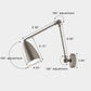 Frendorf | Flexiron Retro Industrial Schwenkarm Wandleuchte | Rotierbar & Ausziehbar | 1-Licht Design | Eisen-Lampe für Arbeits- & Wohnräume