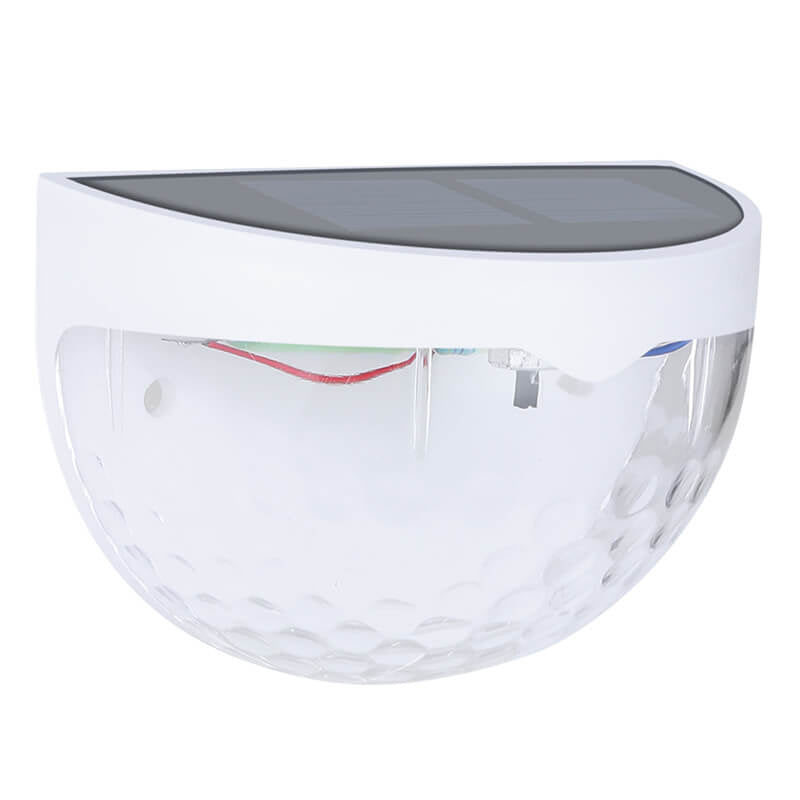 Frendorf | SolarCrest LED Wandleuchte | Halbkreis-Design | Solarbetrieben | Wasserdicht | Zaun- und Außenbeleuchtung