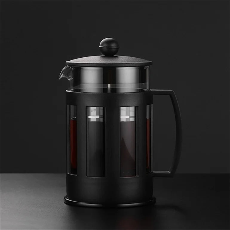 Frendorf | 350ml Schwarzes Plastikgehäuse Kaffeepresse Hochtemperaturwiderstand Glas Presse Kaffeekocher French Press