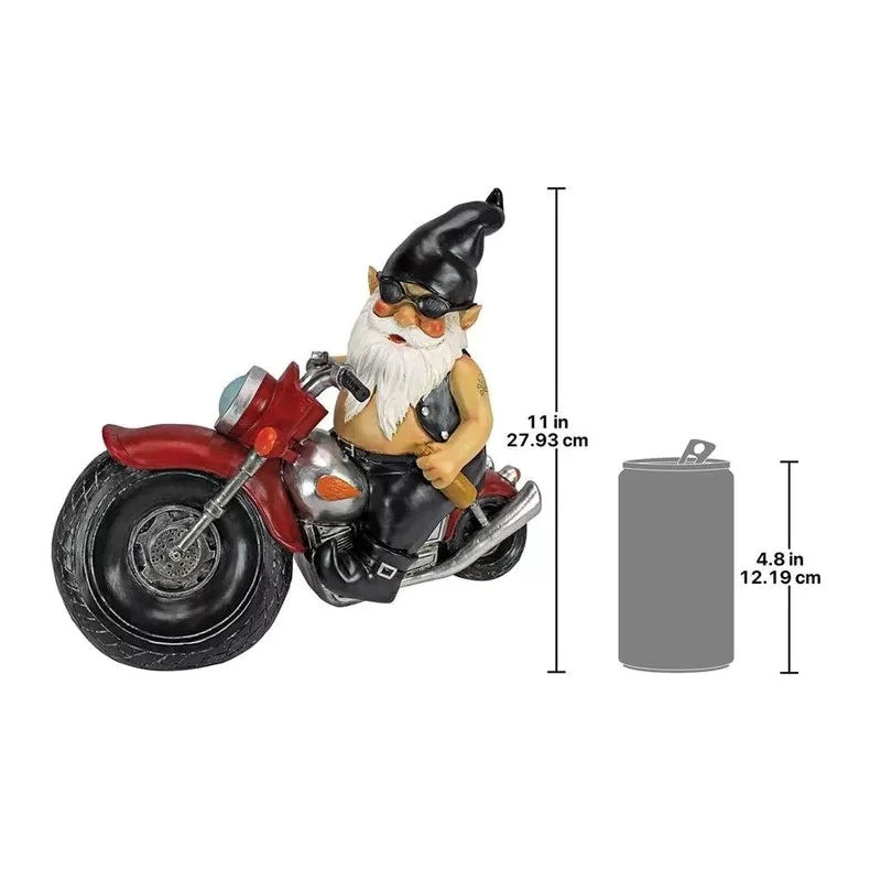 Frendorf | Die Biker Gnom Statue Mini Garten Dekoration