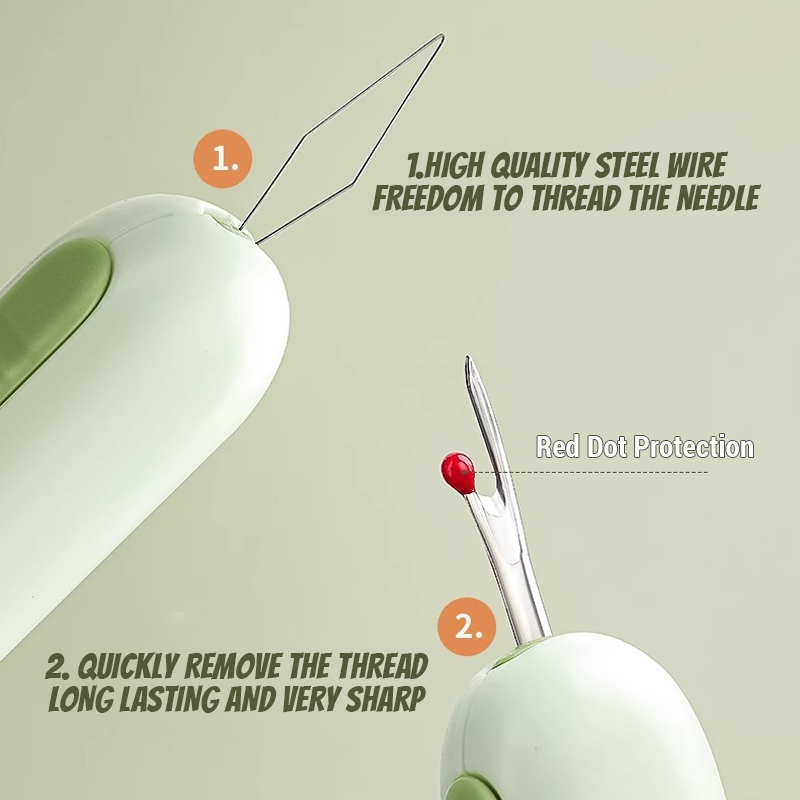 Frendorf | 2-in-1 Nadeleinfädler mit Nahttrenner – Handnähwerkzeug für Senioren