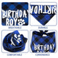 Hund Geburtstag Junge & Mädchen Partysatz - Blaue Karierte Bandana und Hut mit Zahlenstickern