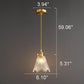 Frendorf | Bellux Glas Pendelleuchte | Modernes Glockenschirmdesign | Messingoptik | 1-flammig | Luxuriöse Beleuchtung