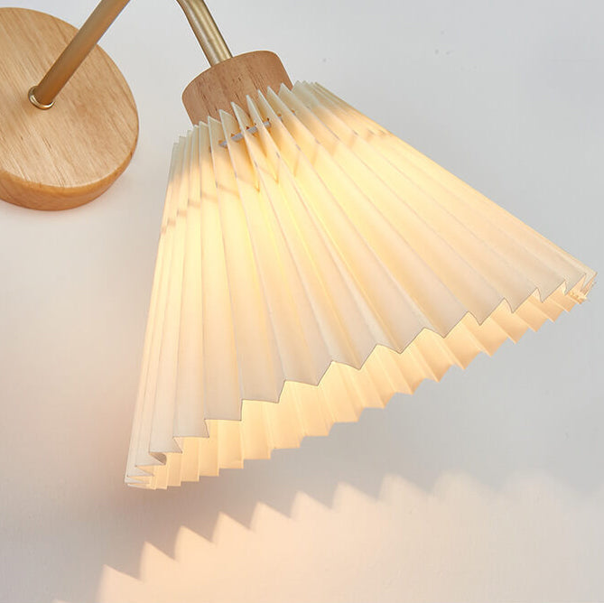 Frendorf | LumaShade Minimalistische Wandleuchte | Plissee-Schirm | Modernes Design | Dekorative Beleuchtung