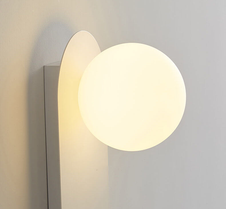 Frendorf | AuraGlow Nordic Wandlampe mit Glasring | Minimalistisches Design | Einflammige LED-Wandleuchte für Wohnräume