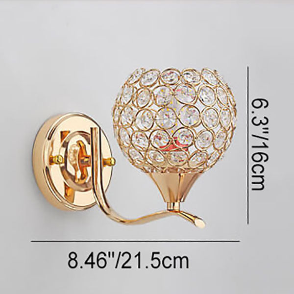 Zeitgenössische kreative Kristallkugel 1- Licht Wandlampe für das Wohnzimmer