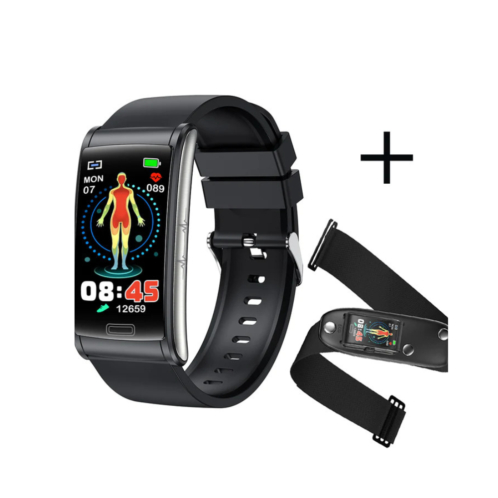 Frendorf | Smart Armband 3-Kanal-EKG Blutdruck Blutsauerstoff Blutzucker Schlaferkennung