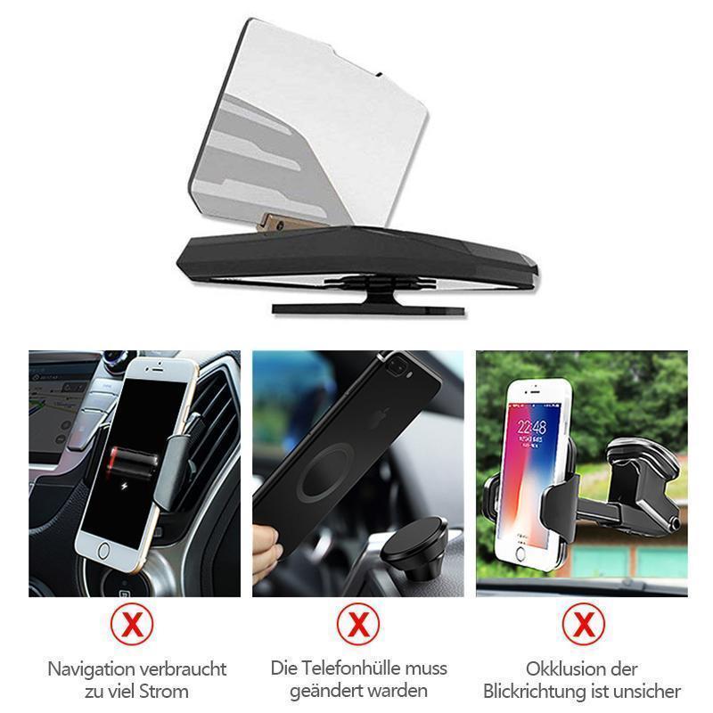 Frendorf | Auto Handyhalterung mit Navigation-Projektor & kabelloses Aufladen