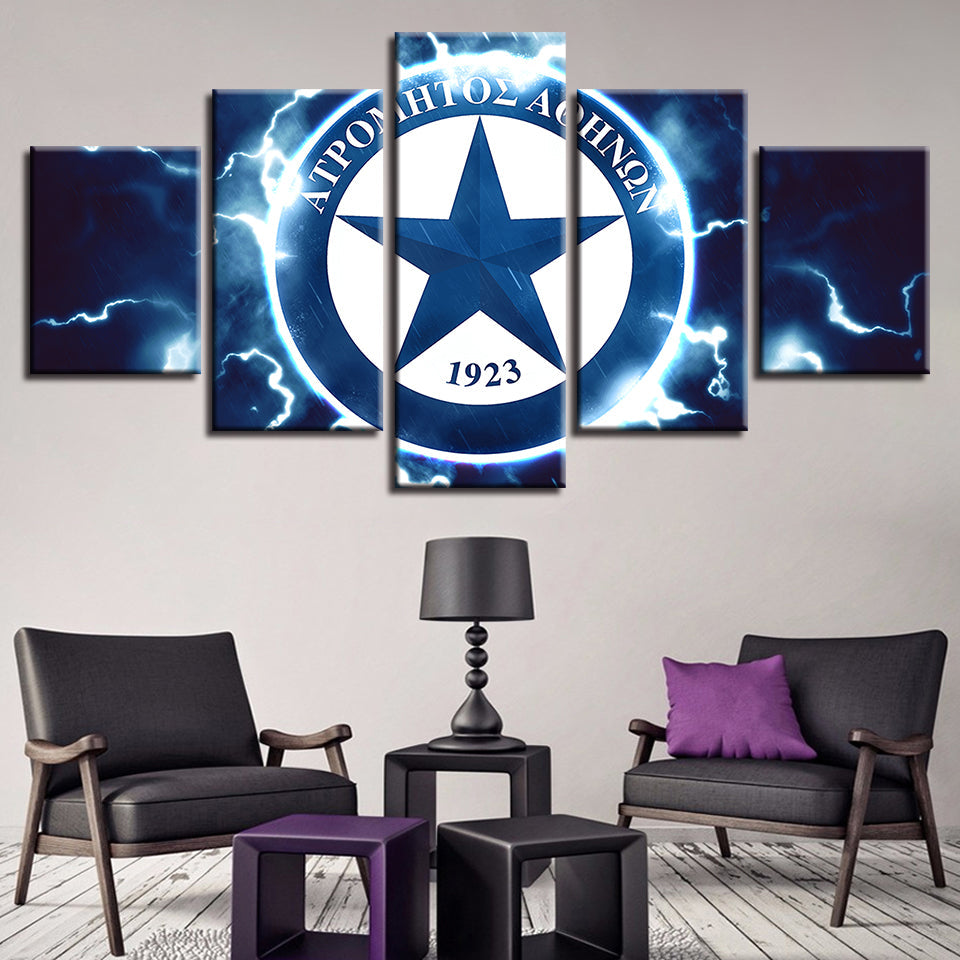 Electric Star Logo 5 Teile - Leinwand Wandkunst Malerei