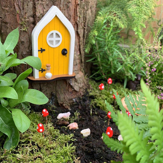 Frendorf | FairyHaven Mini-Elfentür | Märchenhafte Dekoration | Fantasievolle Szenen für Zuhause