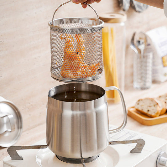 Frendorf | 2-in-1 Edelstahl Multifunktionaler Ölsiebtopf