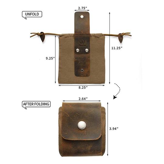 Frendorf | Dimoohome™ Leder- und Canvas-Buschcraft-Tasche