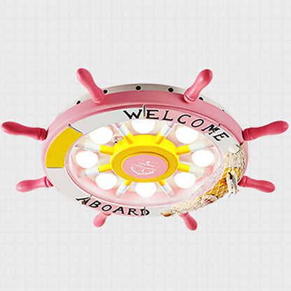 Frendorf | NautiGlow Kinderzimmer LED Deckenlampe | Segelboot-Design | Cartoon-Stil | Stimmungsvolle Beleuchtung