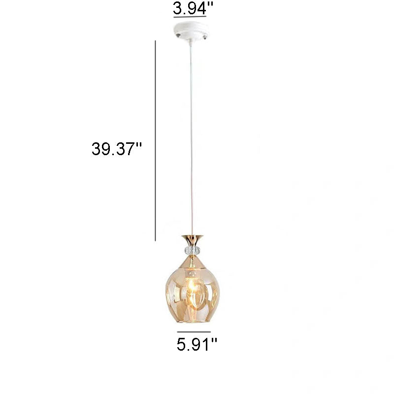 Frendorf | AuroSphere Gradient Glas Pendelleuchte | 1/3 Lichter | Insellicht | Modernes Design für Esszimmer & Küche
