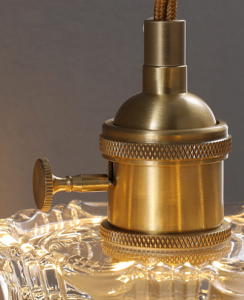 Frendorf | Bellux Glas Pendelleuchte | Modernes Glockenschirmdesign | Messingoptik | 1-flammig | Luxuriöse Beleuchtung