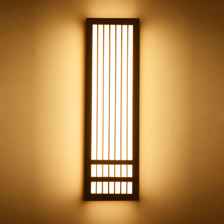 Frendorf | ZenWood Minimalist Japanische Wandlampe | Rechteckiges Design | LED 1-Licht | Warmes und Weißes Licht | Deko für Zuhause