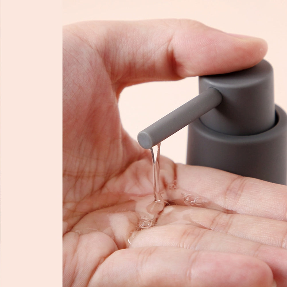 Keramischer Seifenspender, Flüssigkeitsbadflasche, simples Design, nachfüllbare wiederverwendbare Lotionpumpe für Badezimmer Küche