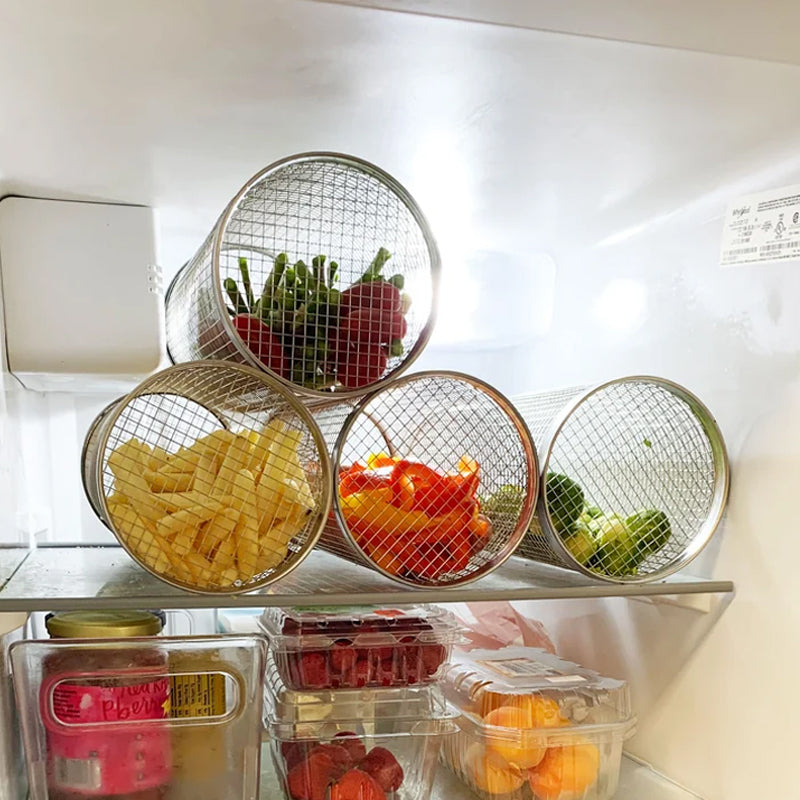 Frendorf | 360° drehbarer Grillkorb – Robustes Edelstahldesign – 21x9x9cm