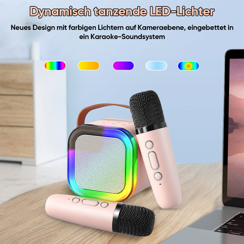 Frendorf | Mini-Karaoke-Maschine für Kinder mit drahtlosen Mikrofonen