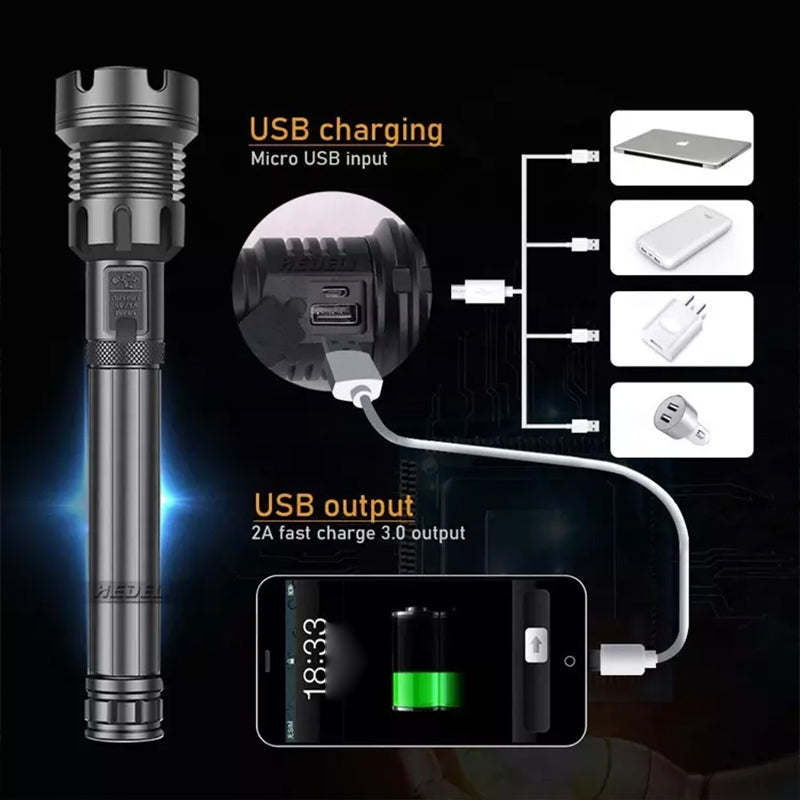 Frendorf | LED wiederaufladbare taktische Laser-Taschenlampe