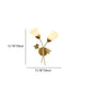 Zeitgenössische skandinavische Blumen Eisen Glas 1/2 Licht Wandlampe für Wohnzimmer