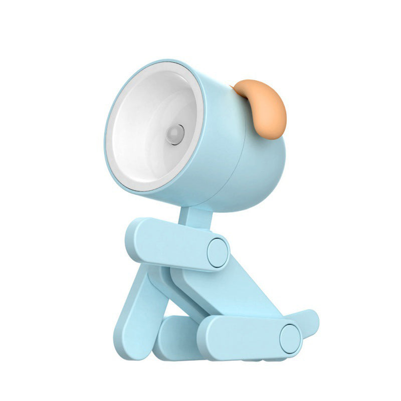 Frendorf | Mini LED süße Cartoon Tiere Welpe Reh Nachtlicht, verstellbarer kleiner Handyhalter Schreibtischlampe